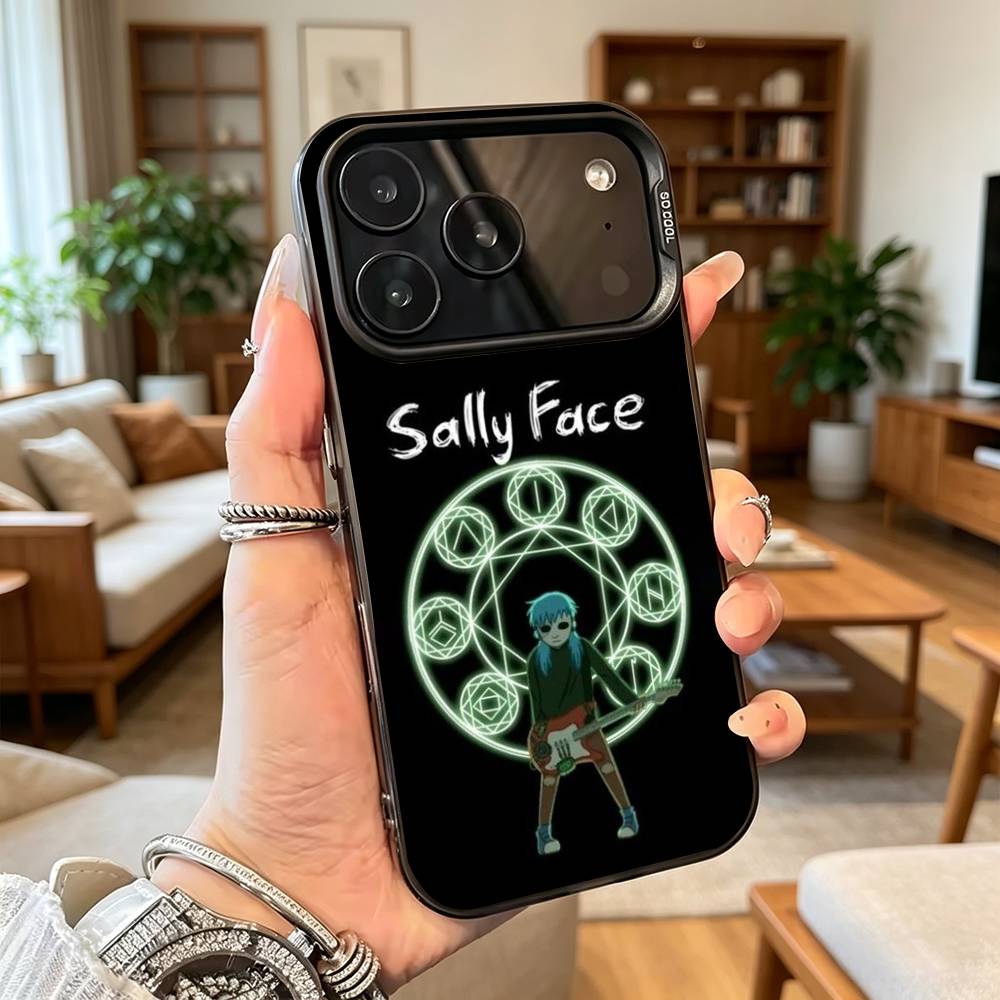 Sally Face Sal Fisher Готический чехол для телефона Для iPhone 17,16,15,14,13,12,11 Plus,Pro Max,XS,Цветной Серебряный чехол для телефона Funda Cover
