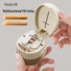 Portable Multi-functional Pill Cutter & Dispenser: 4-in-1 Medicine Storage and Splitter Tool
