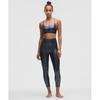 Lululemon Align  High Rise Ribbed Crop 23   Shine Radiate Foil Print Black Night