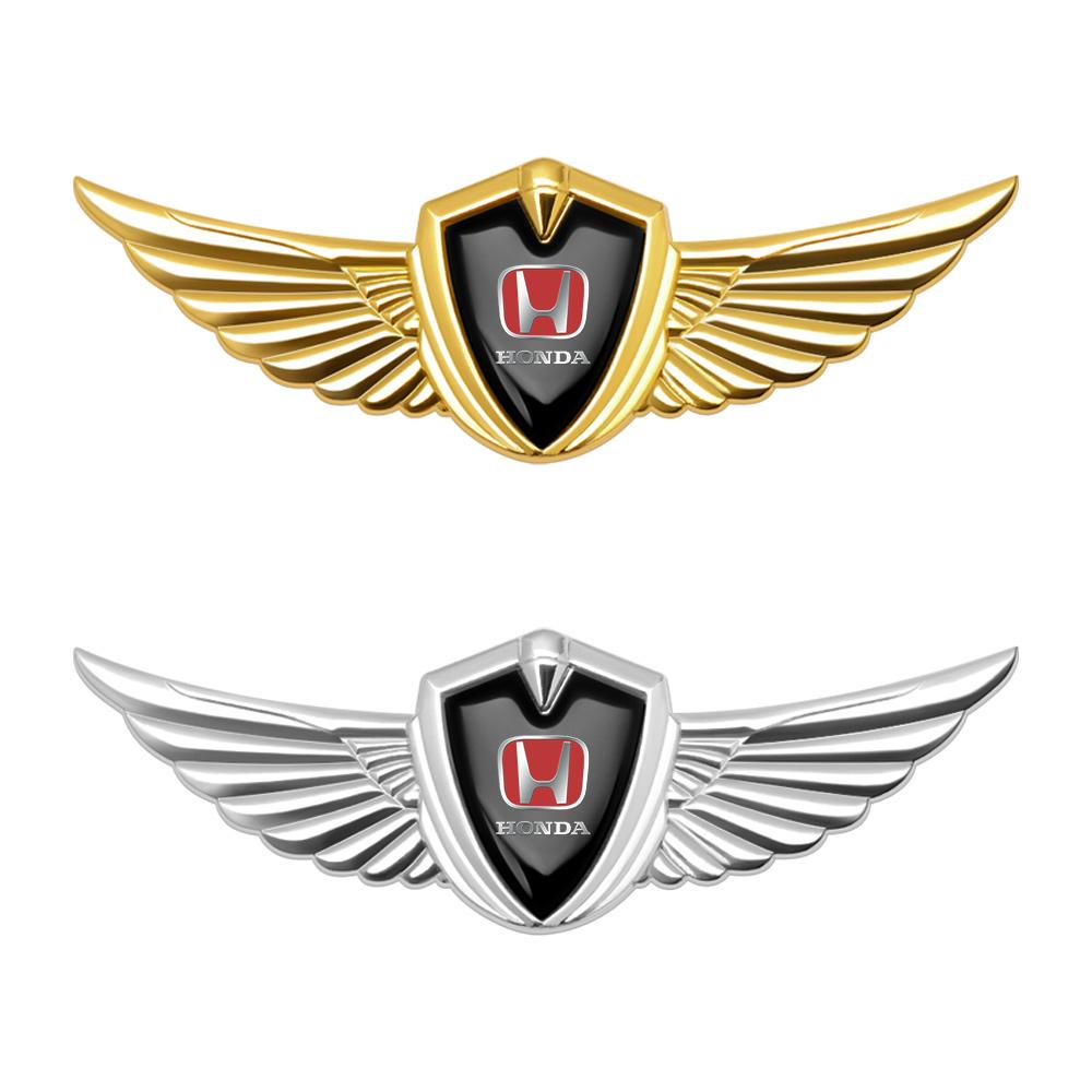 QLN2 3D Metal Styling Car Wings Side Mark Stickers Decor Accessories For Honda Civic 10th 11th Gen Hrv Jazz City Fit Accord 7 Odyssey