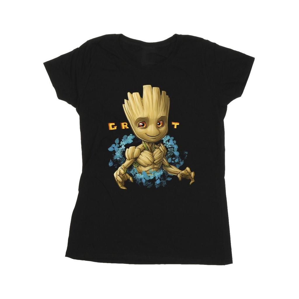 Guardians Of The Galaxy Womens/Ladies Groot Flowers Cotton T-Shirt