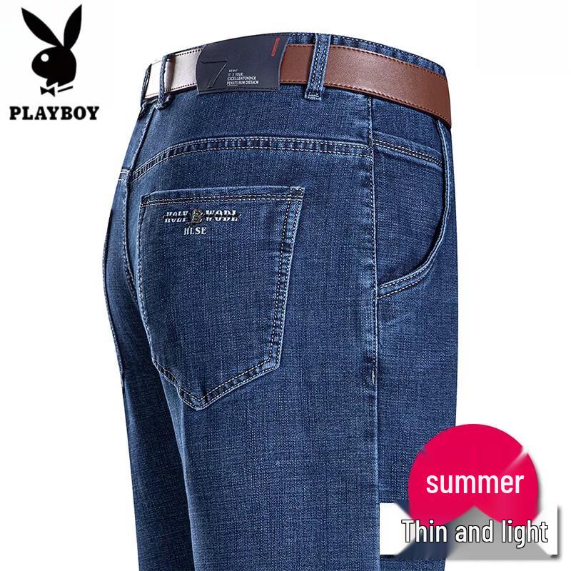 PLAYBOY Мужские летние свободные прямые джинсы