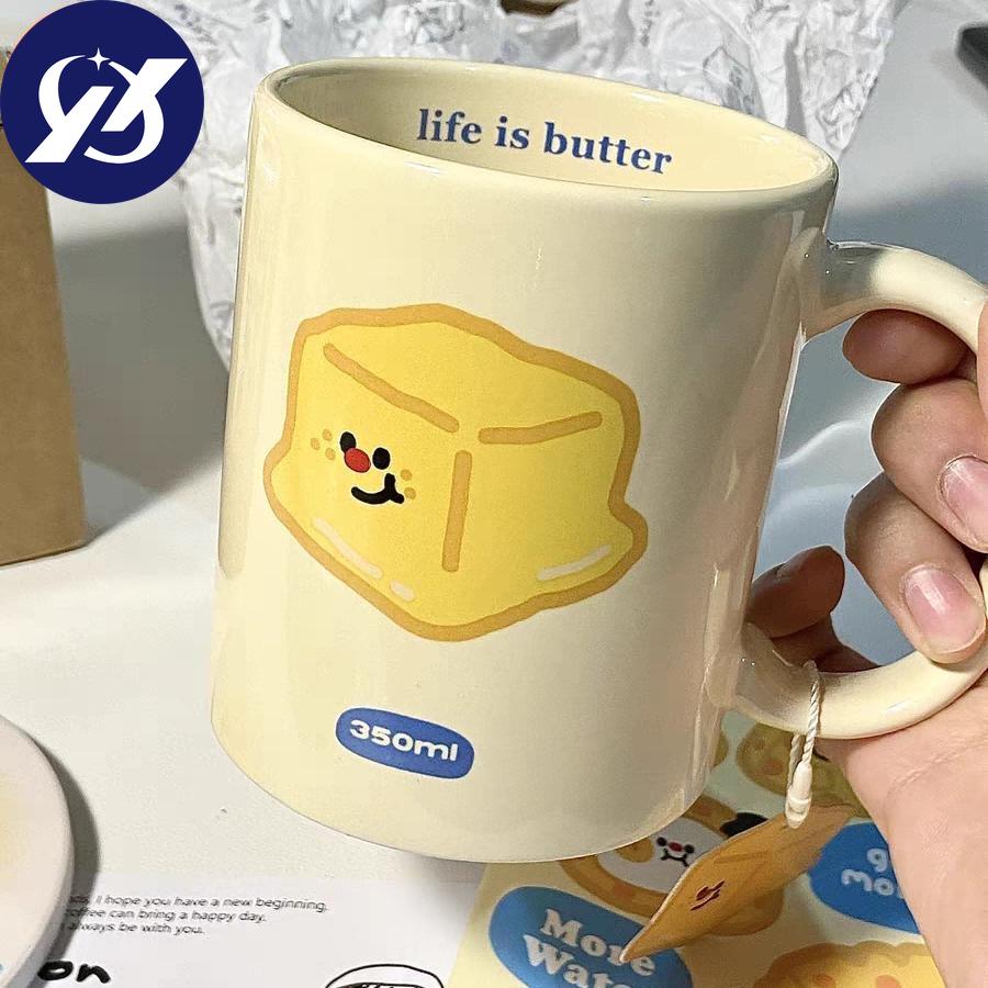 Симпатичная керамическая кружка со сливочным сыром, подарок подруге, молочная кружка, студенческое общежитие