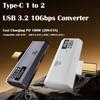 PD 100W 2 In 1 OTG Splitter 20V 5A USB-C To USB 3.2 Adapter Type-C Charging Converter