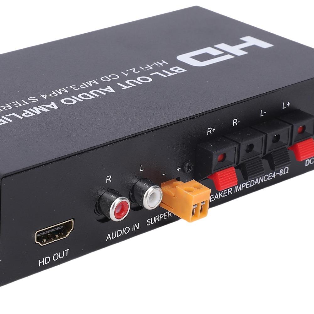 Support HD & AUX Input Dual Channel Sound Receiver HiFi Stereo Amplifier  Car Use