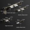 2.6mm Thickened Curtain Track Single Double Rod Curved Straight Rail Ceiling Side Mount Silent Pulley Home Decor Customize Size