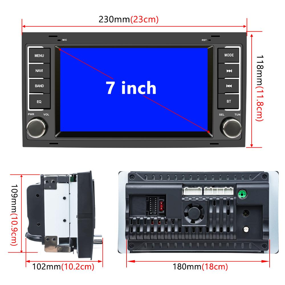 Reakosound 2Din Android Auto Carplay Car Radio Stereo GPS Player For VW Volkswagen Skoda Octavia Golf 5 6 Touran Passat B6 Polo Jetta