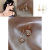 Silver Earrings Round Alloy Water Rhinestone Fashion Jewelry For Women