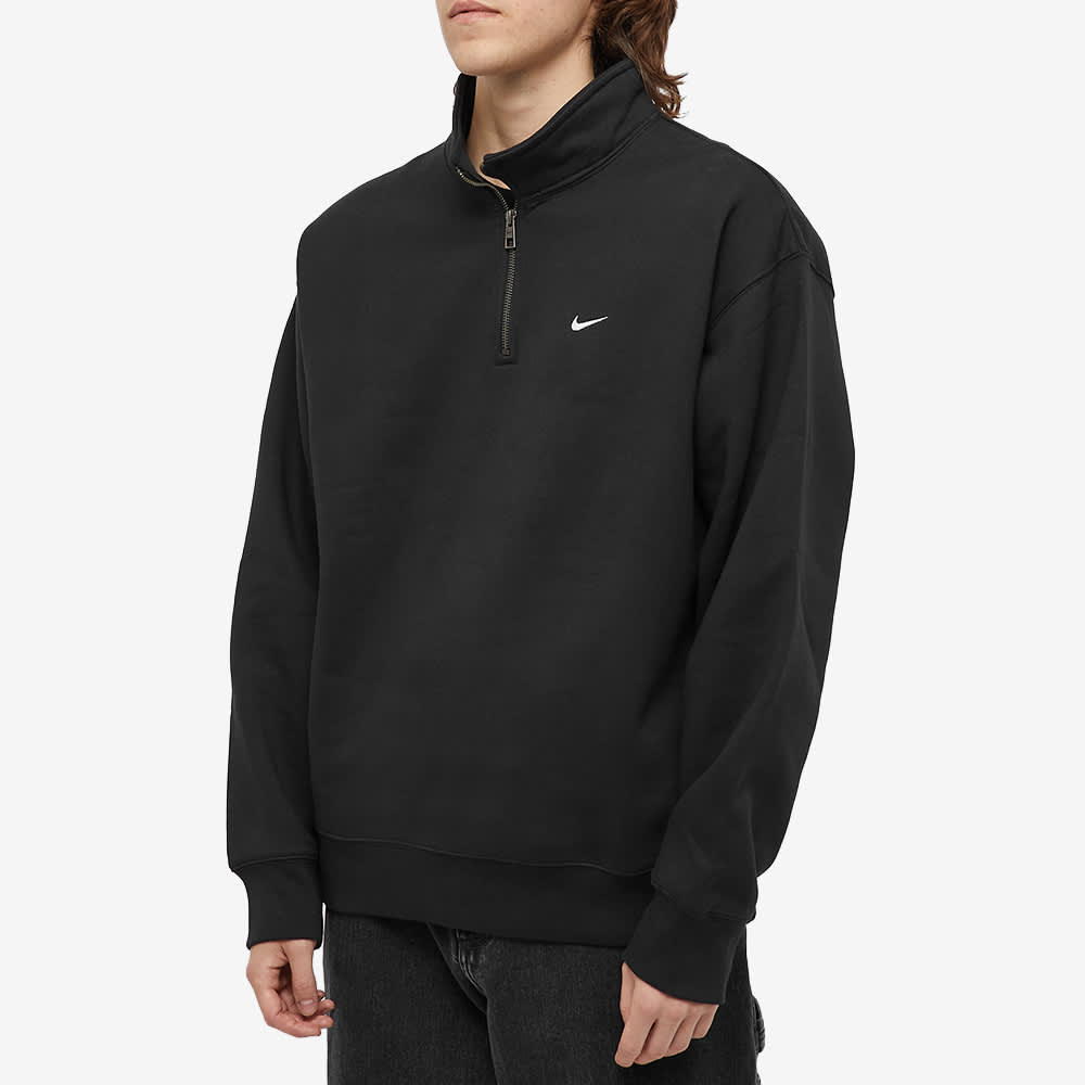 Nike Флисовая мужская уличная одежда черного цвета с половиной молнией Solo DQ5209-010