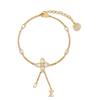 Louis Vuitton Dazzle Floral Inlay Sparkling Metal Bracelet Women bracelet Gold M1625A