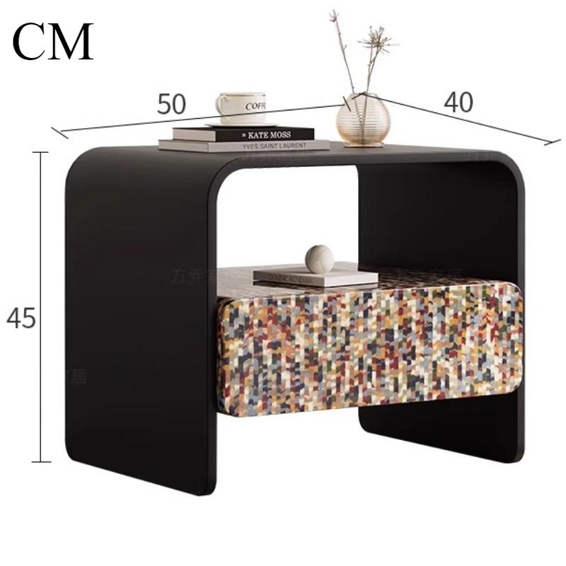 Bedroom Nightstands Small Sized Bedside Table Creative Rainbow Storage Cabinet Artistic Drawer Cabinets Civilian Furniture