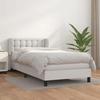 3127296 vidaXL Divan Bed with Mattress White 100x200cm Faux Leather