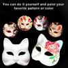 Face Cushion DIY Painting Set White Masquerade Fox Cat Pumpkin Face Cushion Costume Props for Cosplay Halloween Dance Party