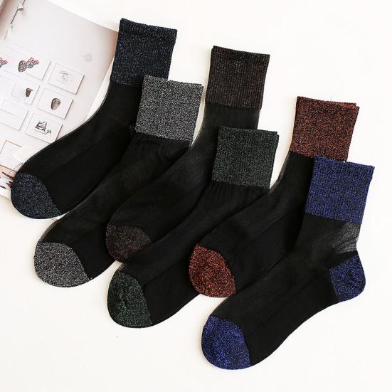 Yousheng 10 пар женских прозрачных блестящих носков до щиколотки, шелковистые прозрачные блестящие носки, ультратонкие блестящие короткие носки для весны и лета