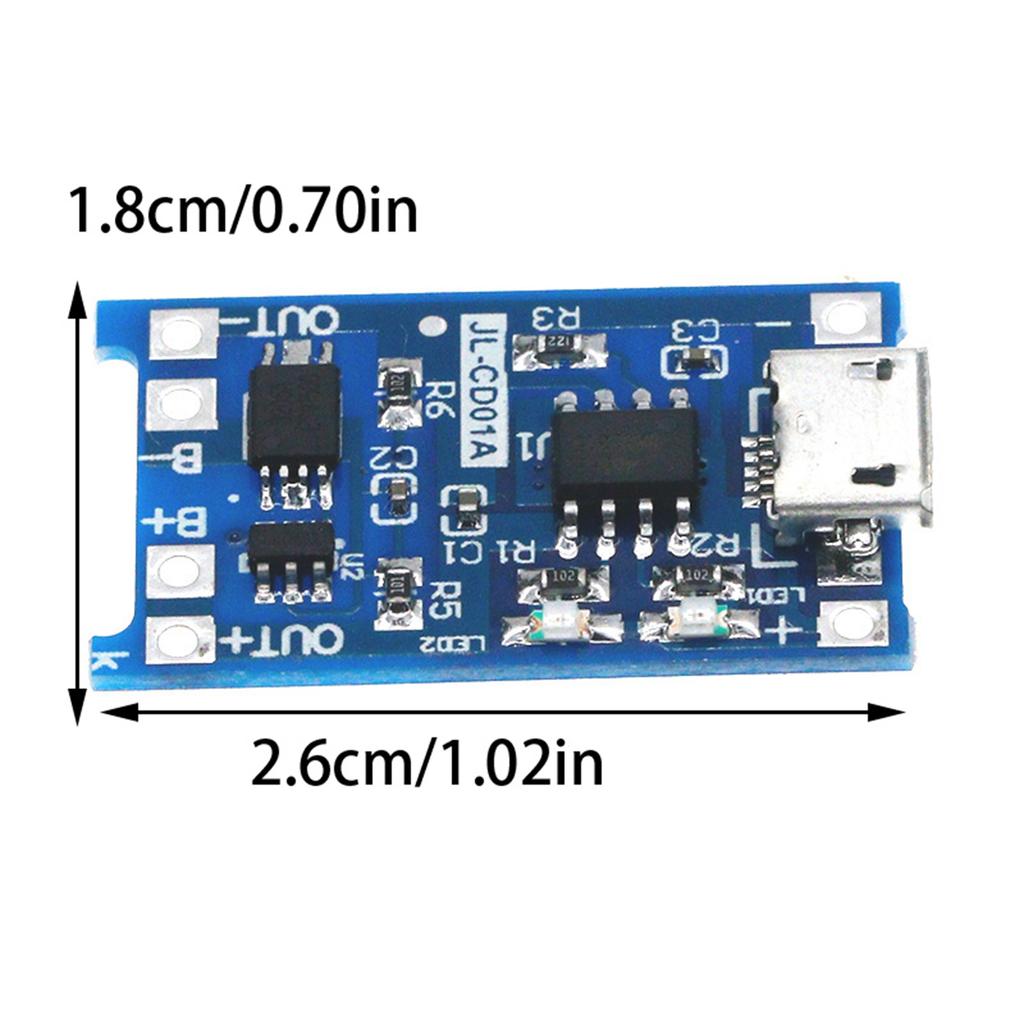 Pack of 10 Charging Module Micros USB Input 18650 Lithiums Battery Protective Board for Projects Supplies Daily Use