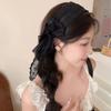 1pc French Lace Bow Wide Edge Headband, Pastoral Summer Ribbon Headdress, Elegant Hair Accessory