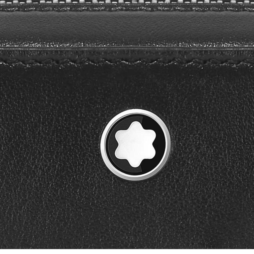 Montblanc Meisterstück Шестиугольная Белая Звезда Логотип Регулируемый плечевой ремень Mont Blanc Печать Текстурированная кожа Клатч Мини Мужской клатч 198295