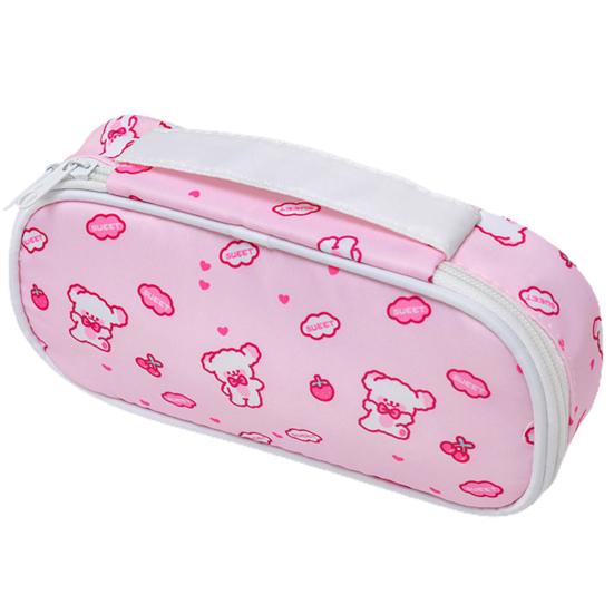 Многофункциональная сумка для хранения карандашей с ручкой, прочный чехол с милым кроликом и медведем