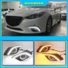ДХО для Mazda 3 Mazda3 Axela 2014 2015 2016 светодиодные ДХО дневные ходовые огни дневной свет противотуманные фары с указателем поворота