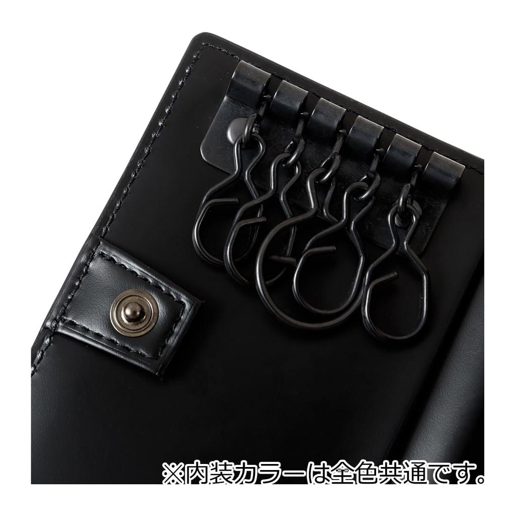 На Ключ Монета Монета Пропуск ID Карта Мульти Ключ 5 Ключ Роза Натуральная Роза Черный [Lanvin Bleu] Чехол, Кошелек, Чехол, Чехол, Карта, Чехол, Чехол, Держатель, Ключ, Кольца,