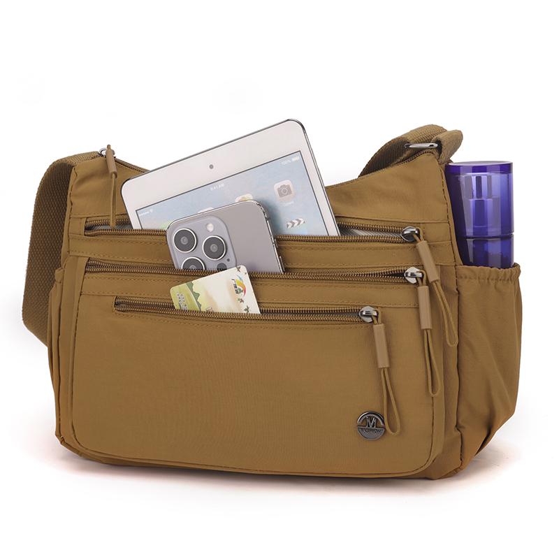 Женская сумка через плечо с несколькими отделениями, вместительная, для мам, легкая нейлоновая сумка для шопинга, путешествий и прогулок