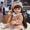 Fashion Reborn Babies Girl Doll Full Silicone Vinyl 22 Inch Princess Long DIY Hair Realistic Newborn Dolls Bebe Reborn XMAS Gift