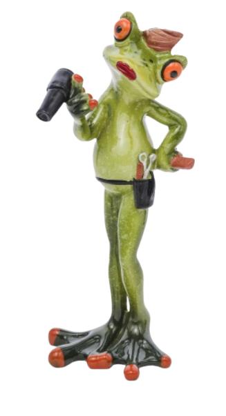 Frog Hairdresser Figurine 17X7X7