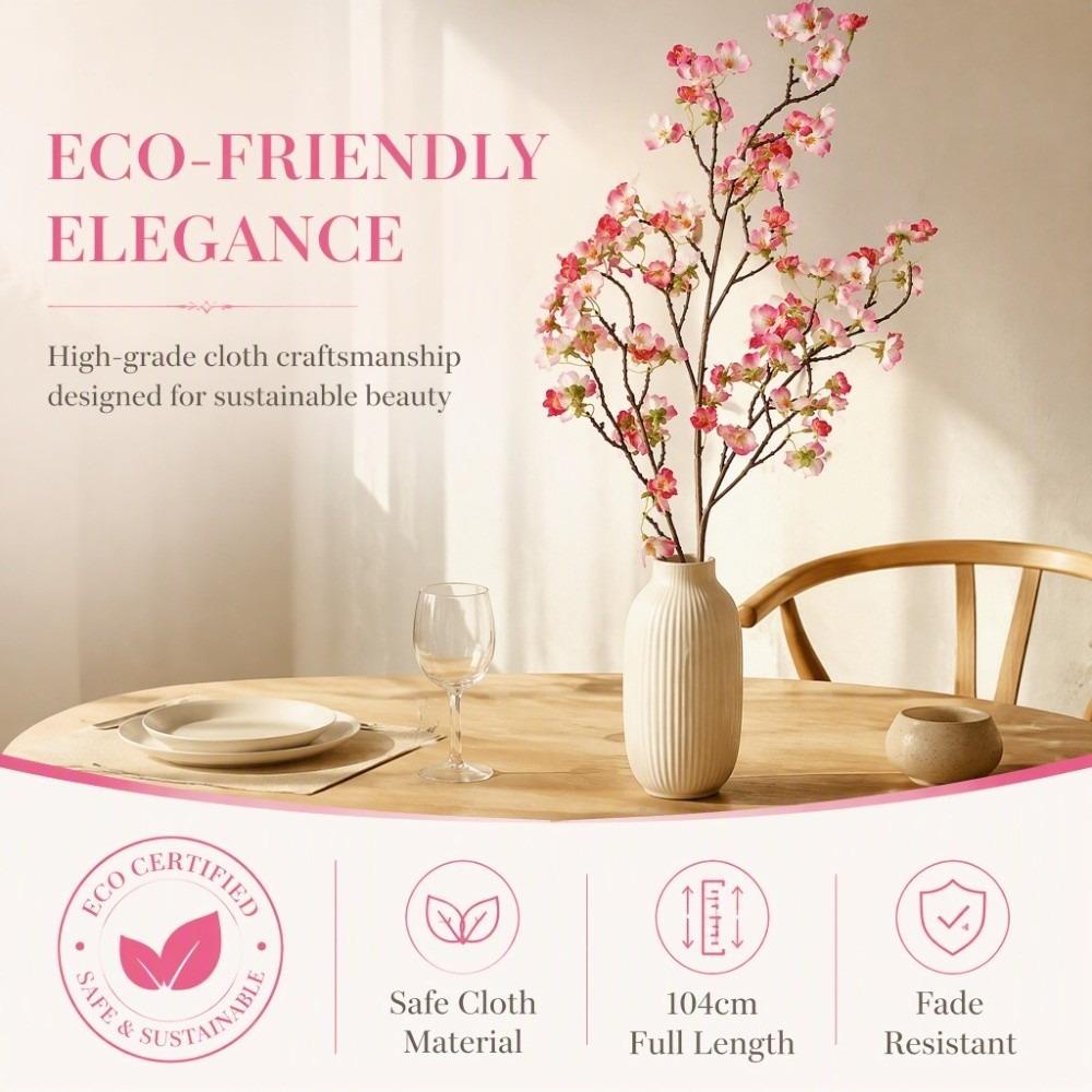 97cm Cherry Blossom Branches Deep Pink Color Silk Cherry Blossoms  DIY Arrangements