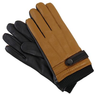 Мужские кожаные перчатки Sankyo Shokai, для холодной погоды, совместимые со смартфоном, ручной работы: Верблюд