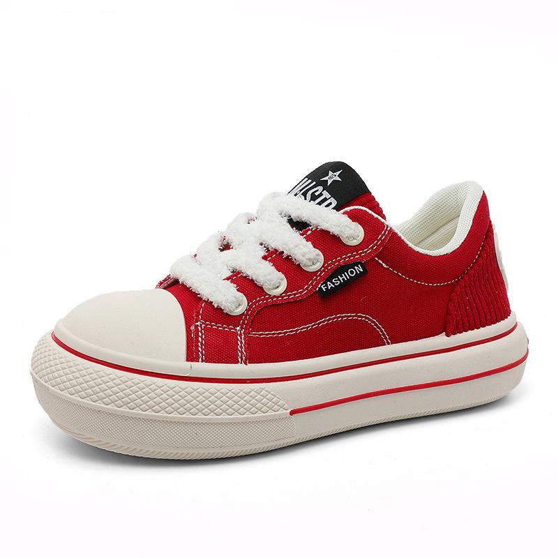 Новая дышащая женская обувь, парусиновая обувь с круглым носком, износостойкая и универсальная корейская повседневная обувь увеличенной высоты