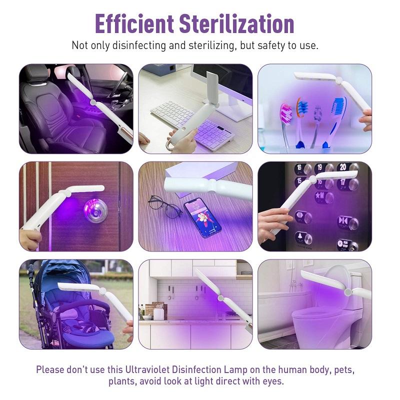 УФ-стерилизатор Ручной портативный светодиодный УФ-стерилизатор для дезинфекции Ультрафиолетовый свет Дезинфицирующее средство Перезаряжаемая дорожная палочка Стерилизатор с УФ-светом для дома