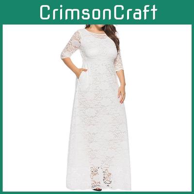 Элегантное женское макси-платье с кружевным полым дизайном для формальных вечерних и коктейльных вечеринок