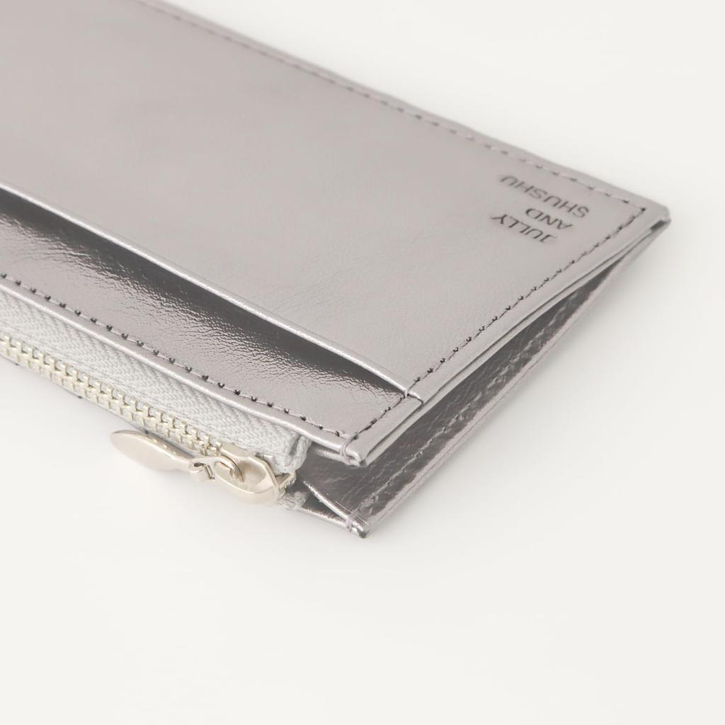 JULLY AND SHUSHU Women's Card Case, Fragment Case, Card Case, IC Card Slot, Pass Case, Bill Compartment, EM-CC (Gunmetal)