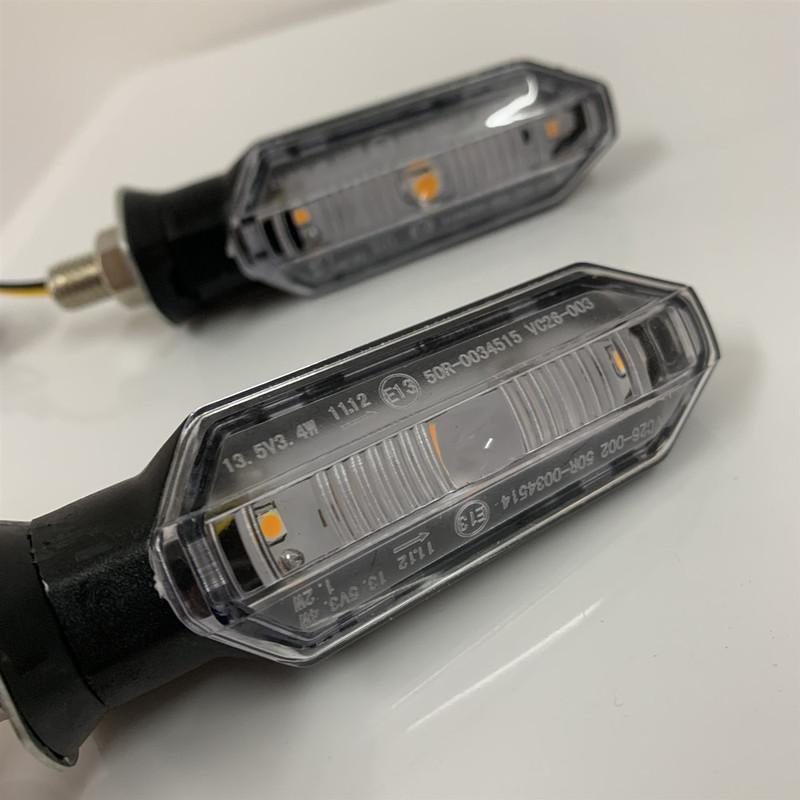 Светодиодные указатели поворота для мотоцикла E13 Mark, мигающий свет, универсальные для всех болтов M10 для Honda/Kawasaki/Yamaha
