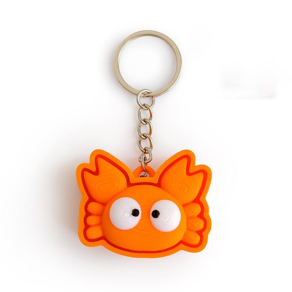 Mini Turtle Clicker Keychain Cute Animal Fidget Sensory Toy Button Clicker Keyring Venting Toys