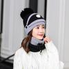 3 Pieces Women's Knitted Hat Scarf Caps Neck Warmer Winter Hat Ladies Girls Skullies Beanies Capst