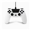 Game Controller - PS4 - Wired PS4 Controller - White - 3m Cable - Dual Motor Vibration