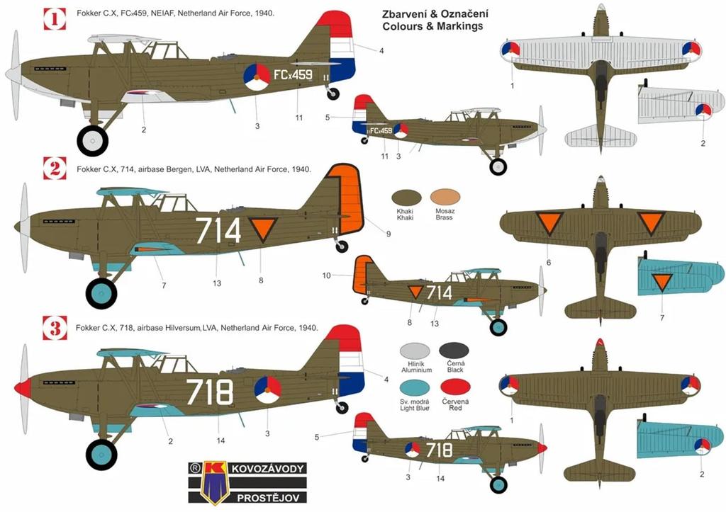 Модель KP Hitech Limited Edition Aircraft Kit Fokker Engine Пластиковая модель KPMH7201 1/72 CX "Kestrel Equipped" (Самолет)