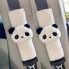 2 шт. Подушка-накладка на ремень безопасности, Зимняя плюшевая мягкая накладка на ремень безопасности, Панда