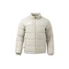 Li Ning Sports Trend Series Embroidered Logo Stand Collar Warm Down Jacket Winter Men Outerwear White AYMR455-2