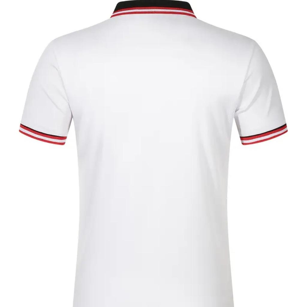 Новая мужская повседневная рубашка поло с пуговицами, ребристыми лацканами, универсальная футболка, топы, модная толстовка