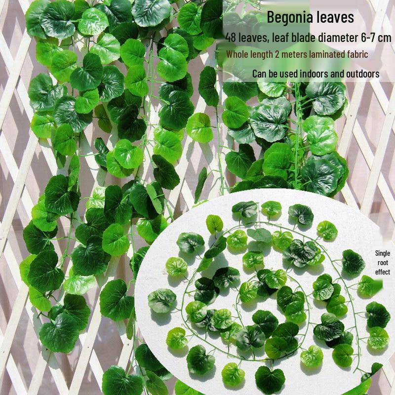 Большая декоративная виноградная лоза с листьями - Искусственная гирлянда с фруктами для стены, потолка или трубы с зелеными листьями деревьев