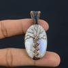 Moonstone 999 Copper Wire Wrapped Pendant, Handmade Gemstone Pendant, Gift For Mom Antique Jewelry