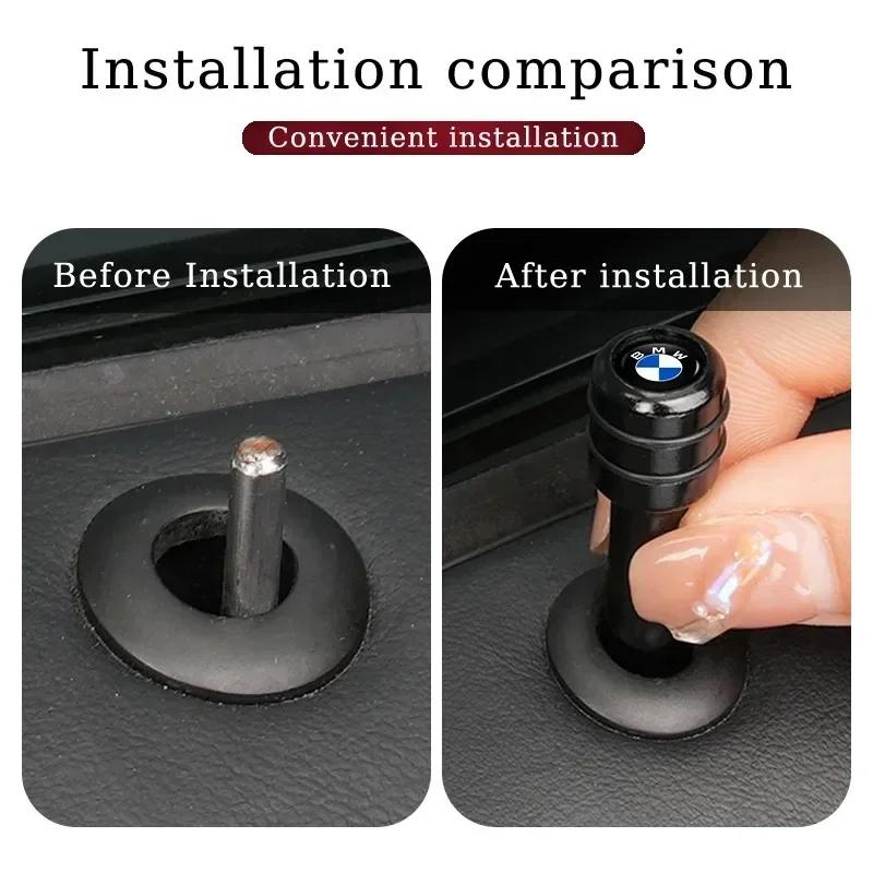 4 шт. Ручки замка двери автомобиля из сплава, Защитные штифты для BMW M E34 E36 E60 E90 E46 E39 E70 F10 F20 F30 X5 X6 X1 M3 M5 M6