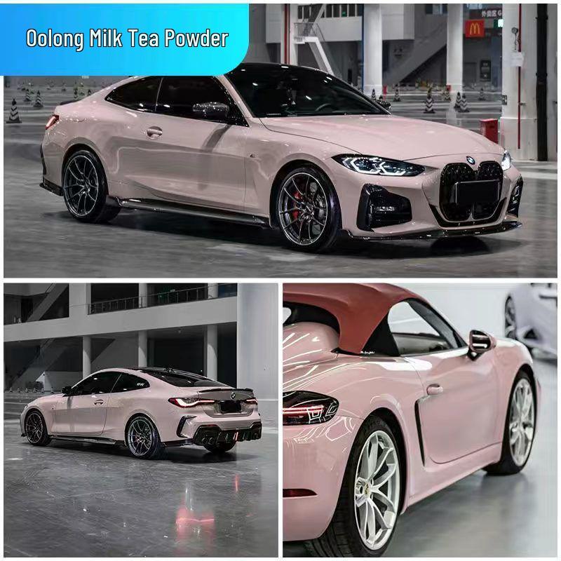 Car PET Film: Beetroot Purple, Glacier Blue, Piano White, Glossy Black - Full Vehicle Color Change Wrap.
