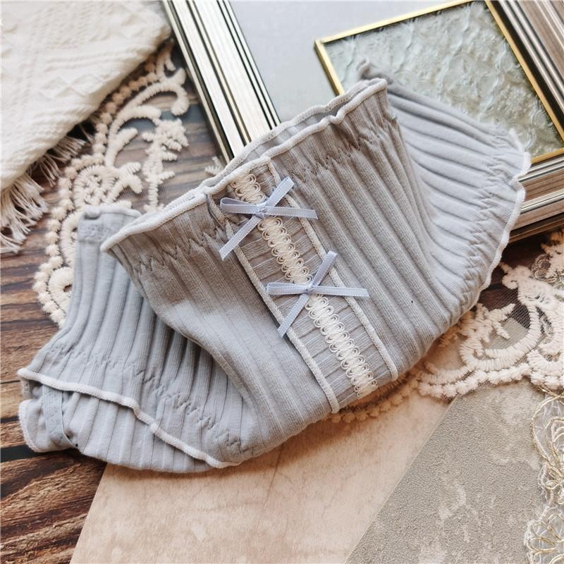 Cute and Comfortable Bow Cotton Wrap Hip Low-rise Panties for Women