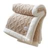 Winter Thickened Blanket Double-sided Fluff Plush Double-layer 3D Jacquard Solid Color Office