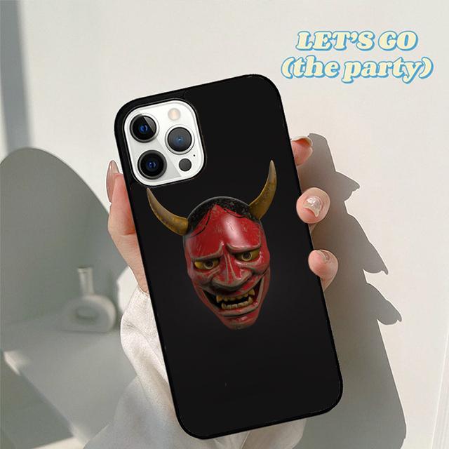 Осенний японский демон Они Хання Чехол для телефона Cover для iPhone 17 Air 16 16e 15 12 11 13 14 Pro Max Plus Coque