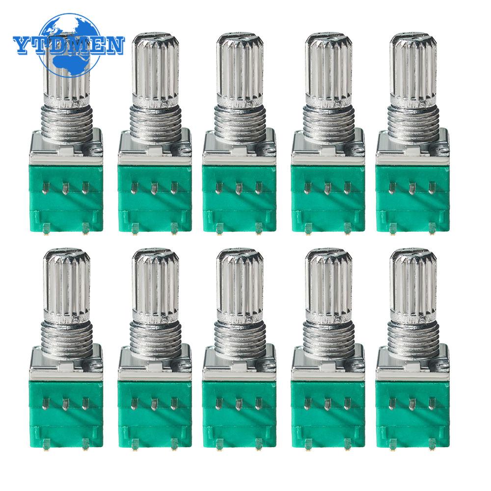 5PCS RK097 Potentiometer 5Pin RK097G B10K 1K 5K 20K 50K 100K 500K 15mm Audio Shaft Amplifier Sealing Rotary Potentiometers Kit