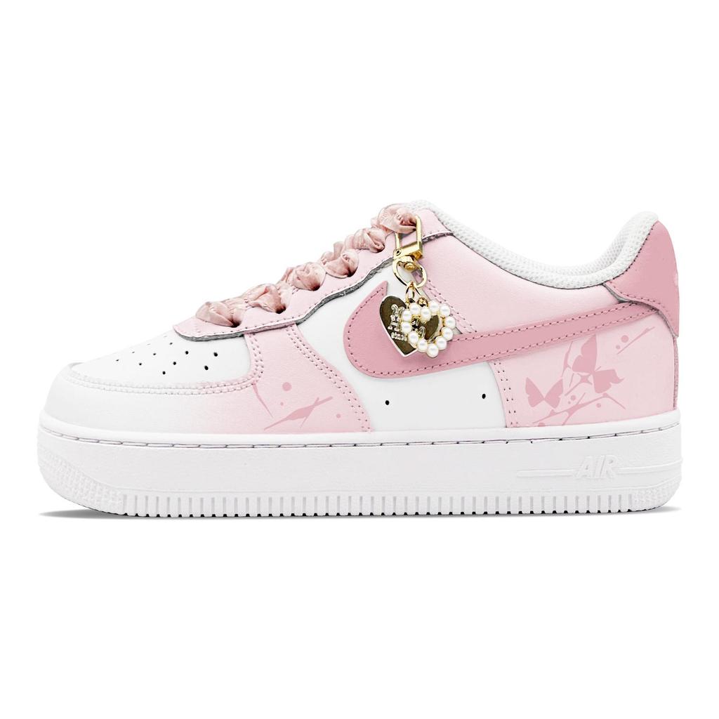 Nike Air Force 1 Air Force 1 Abrasion Resistant Slip Resistant Low top Skateboard Shoes Women's White Pink DH2920-111(Team1655-S-BOX)